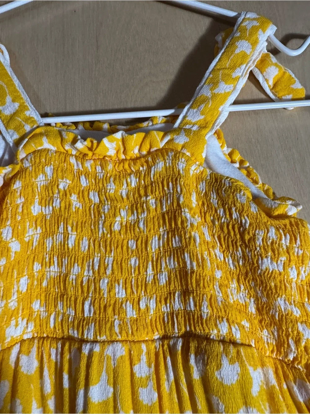 Diane Von Furstenberg Yellow Floral Tie-Shoulder Sundress for Girls Size 4T